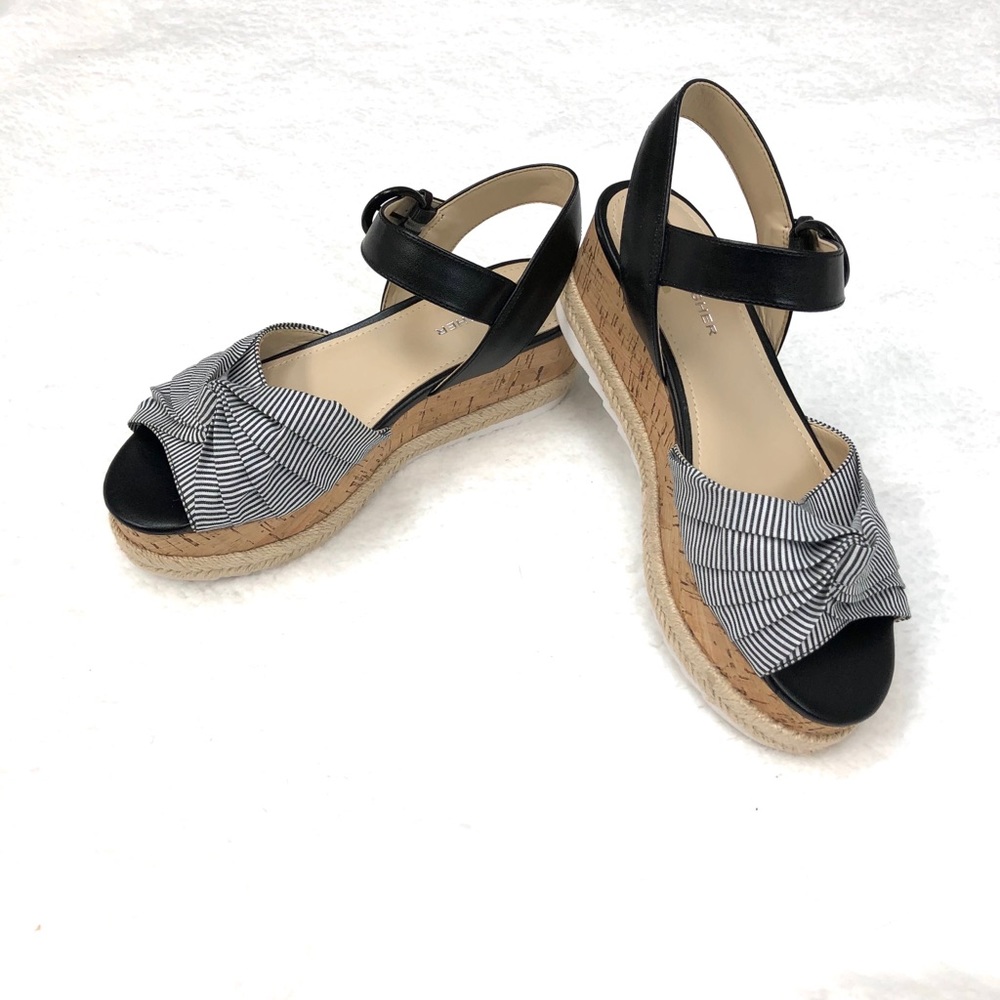 Marc Fisher Black Fabric Sandals